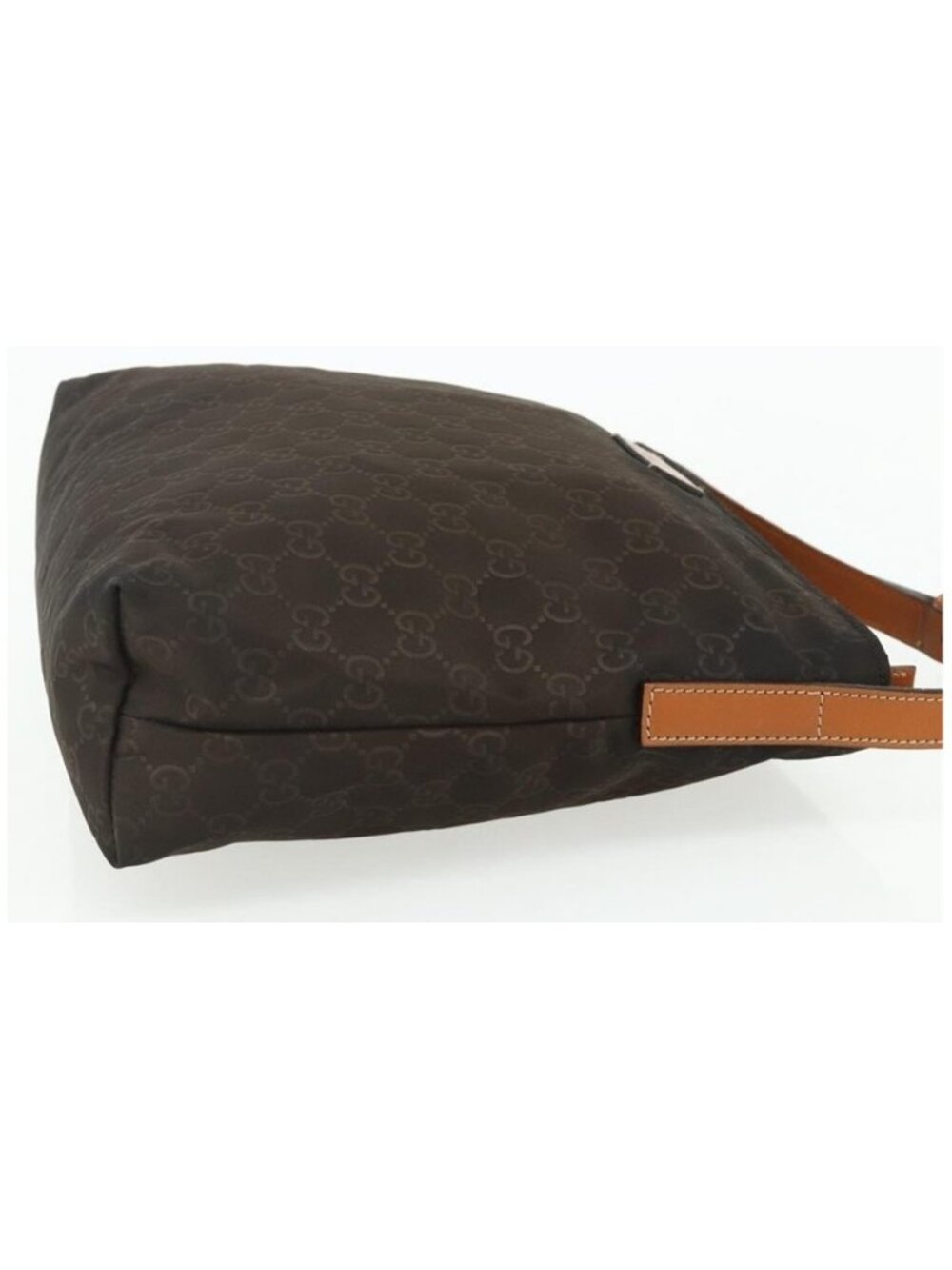 Authentic GUCCI GG Canvas Shoulder Bag Nylon Brown Silver 314529 - Picture 14 of 16